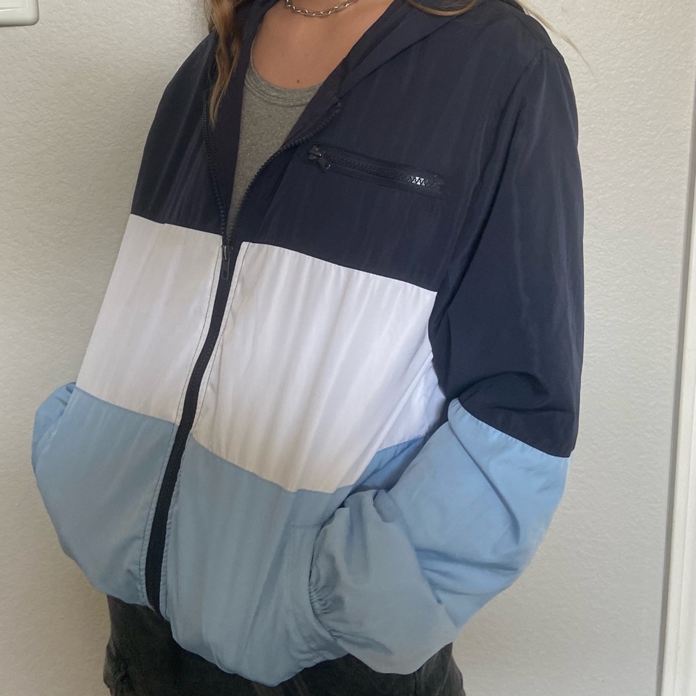 Brandy Melville John Galt tricolor windbreaker raincoat